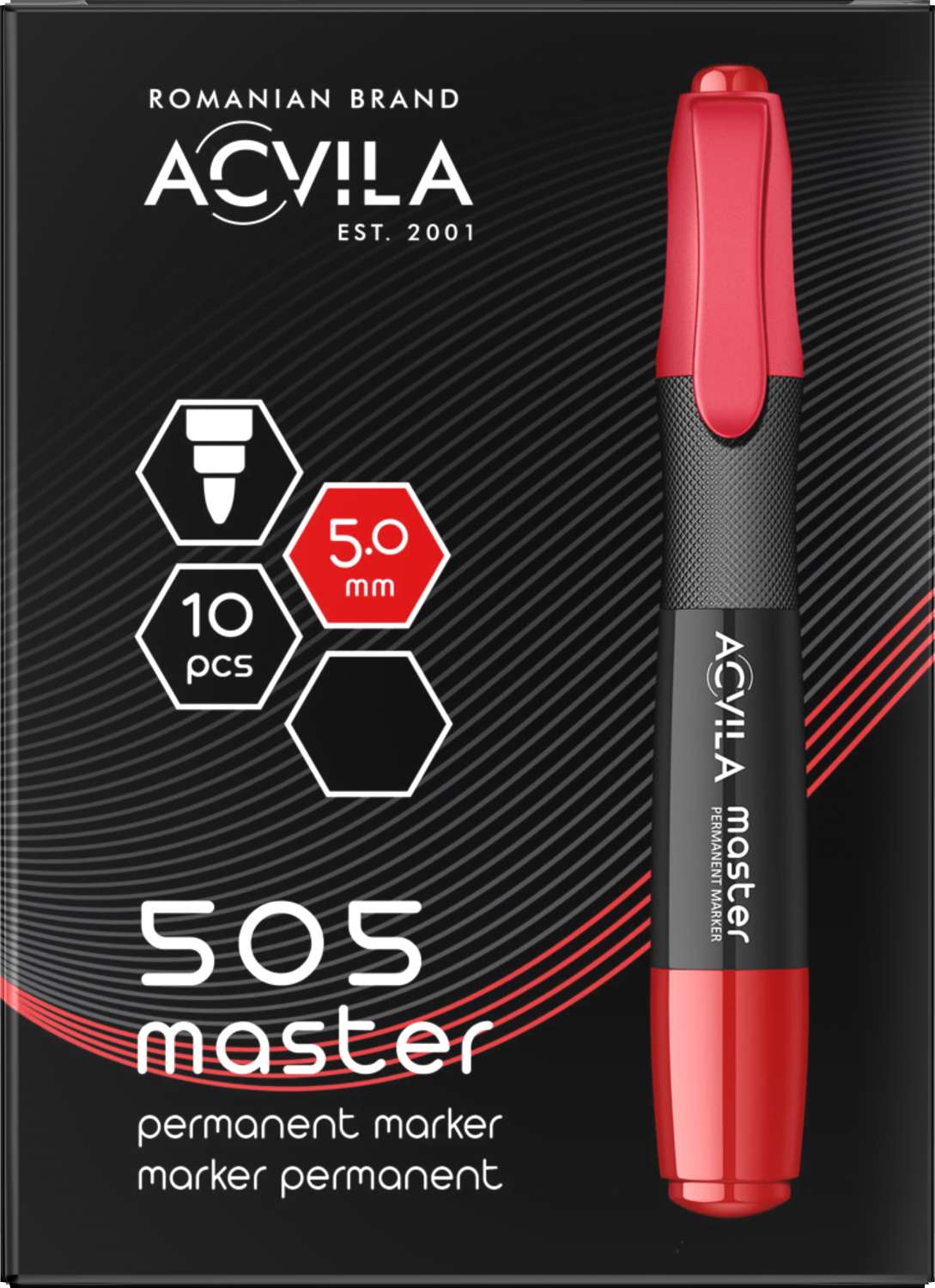 Marker Acvila 505 Master rosu